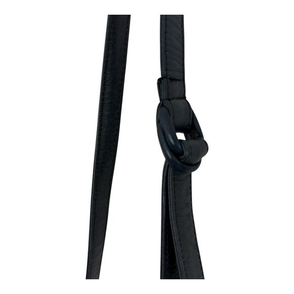 Sharif Exotic Leather Crossbody Handbag Reptile Bag Made in USA Navy Blue - Picture 7 of 14